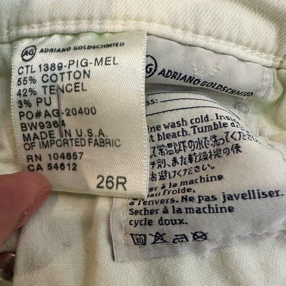 Adriano Goldschmied the Legging Ankle  Pant Super Skinny Pastel Green SZ 26R - Picture 5 of 8